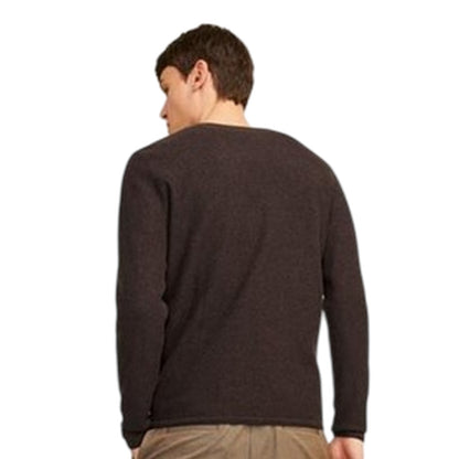Brown - Back - Jack And Jones Mens Knitted Crew Neck Regular Sweatshirt