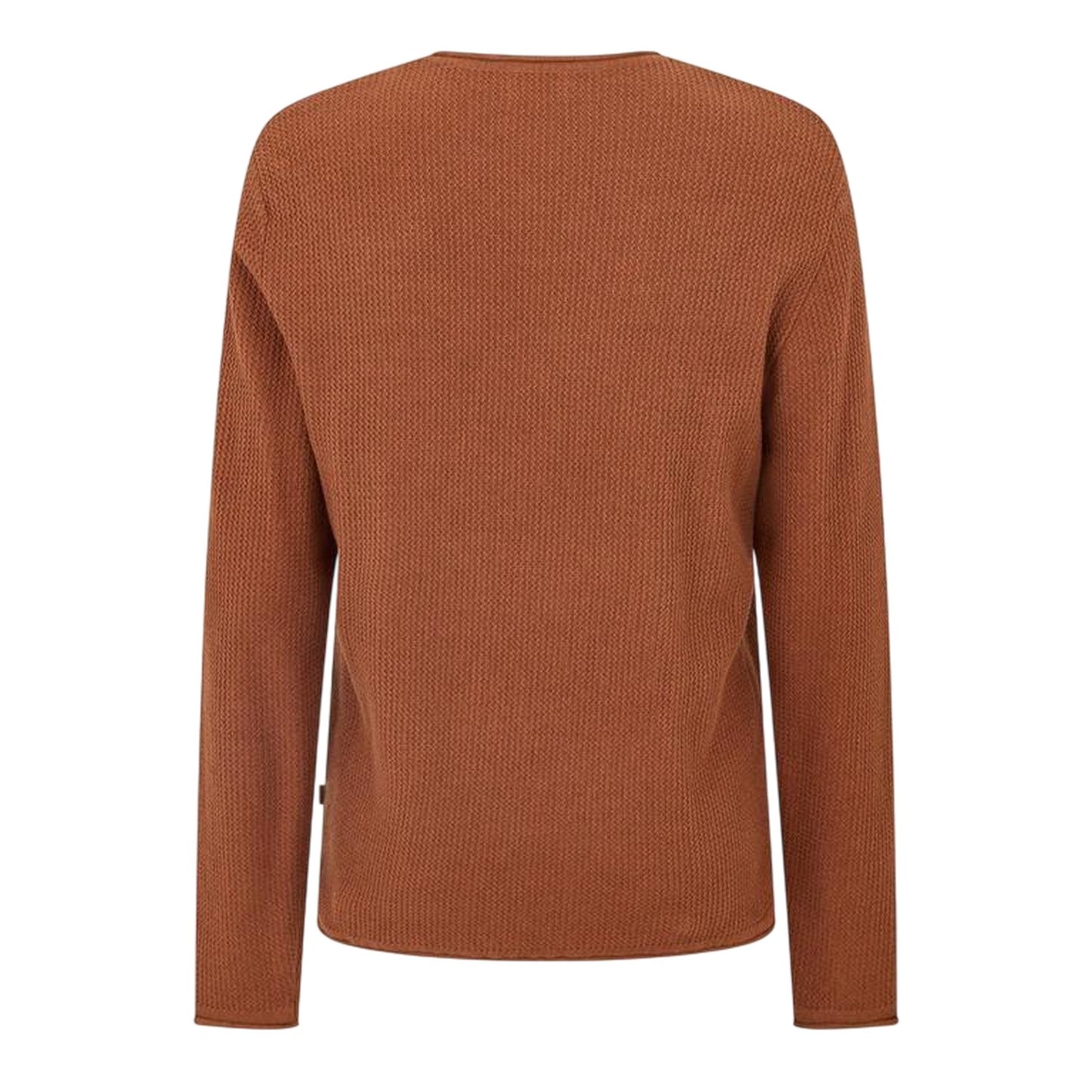 Mocha Bisque - Back - Jack And Jones Mens Knitted Crew Neck Regular Sweatshirt