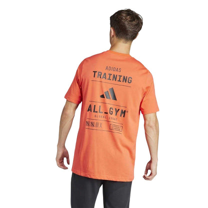 Bright Red - Back - Adidas Mens All Gym T-Shirt