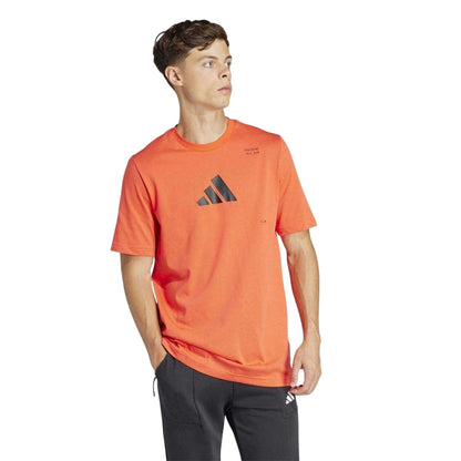 Bright Red - Side - Adidas Mens All Gym T-Shirt