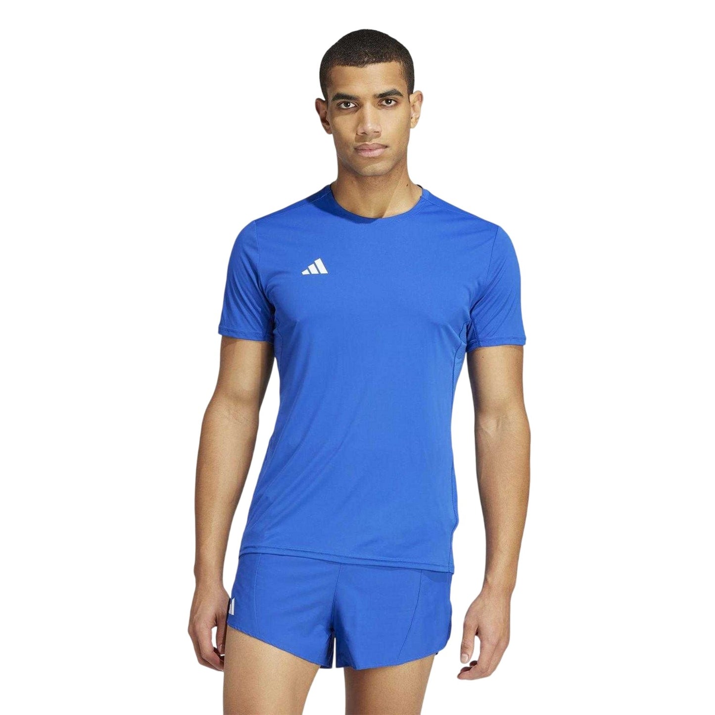Blue - Side - Adidas Mens Adizero Essentials Running T-Shirt