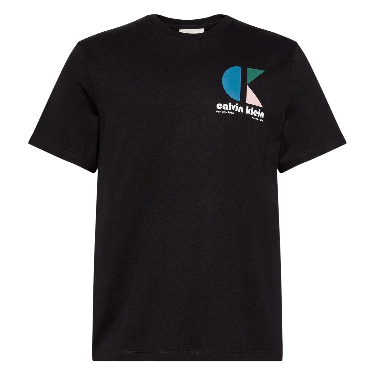 Black - Front - Calvin Klein Mens Logo Jersey Knit T-Shirt