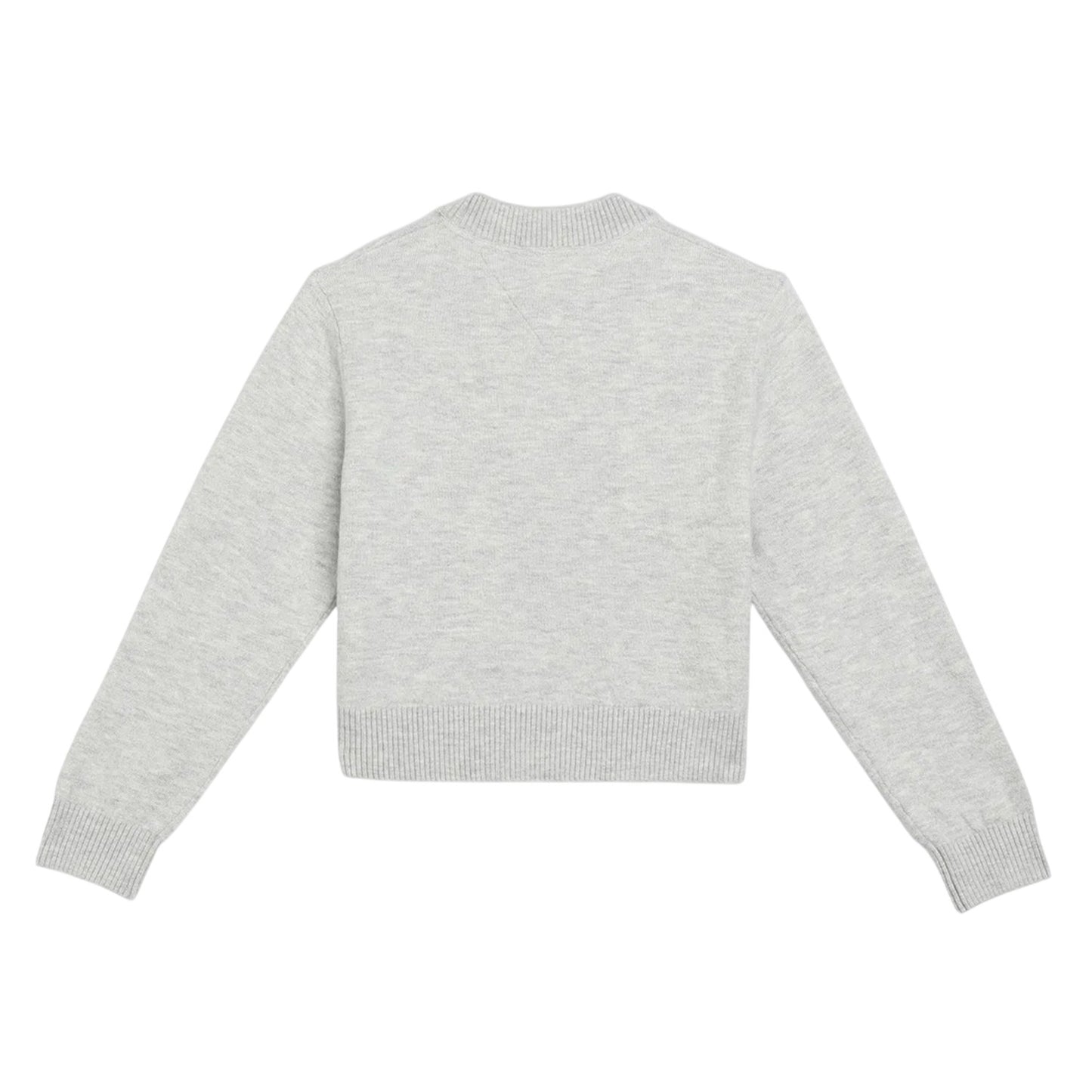 Light Grey Heather - Back - Tommy Hilfiger Childrens-Kids Varsity Intarsia Logo Sweater Top