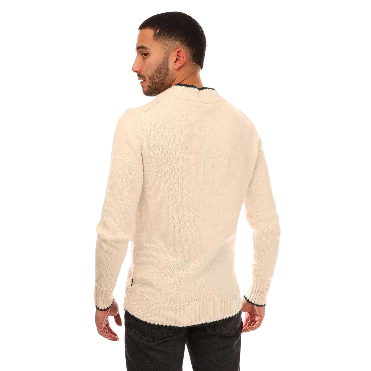 White - Back - Boss Mens Marzio Virgin Wool Sweater Top