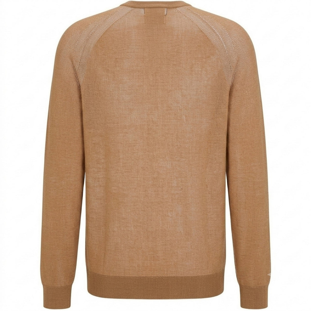 Medium Beige - Back - Boss Mens Fine Knit Raglan Jumper
