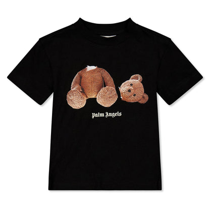 Black - Front - Palm Angels Childrens-Kids Bear T-Shirt