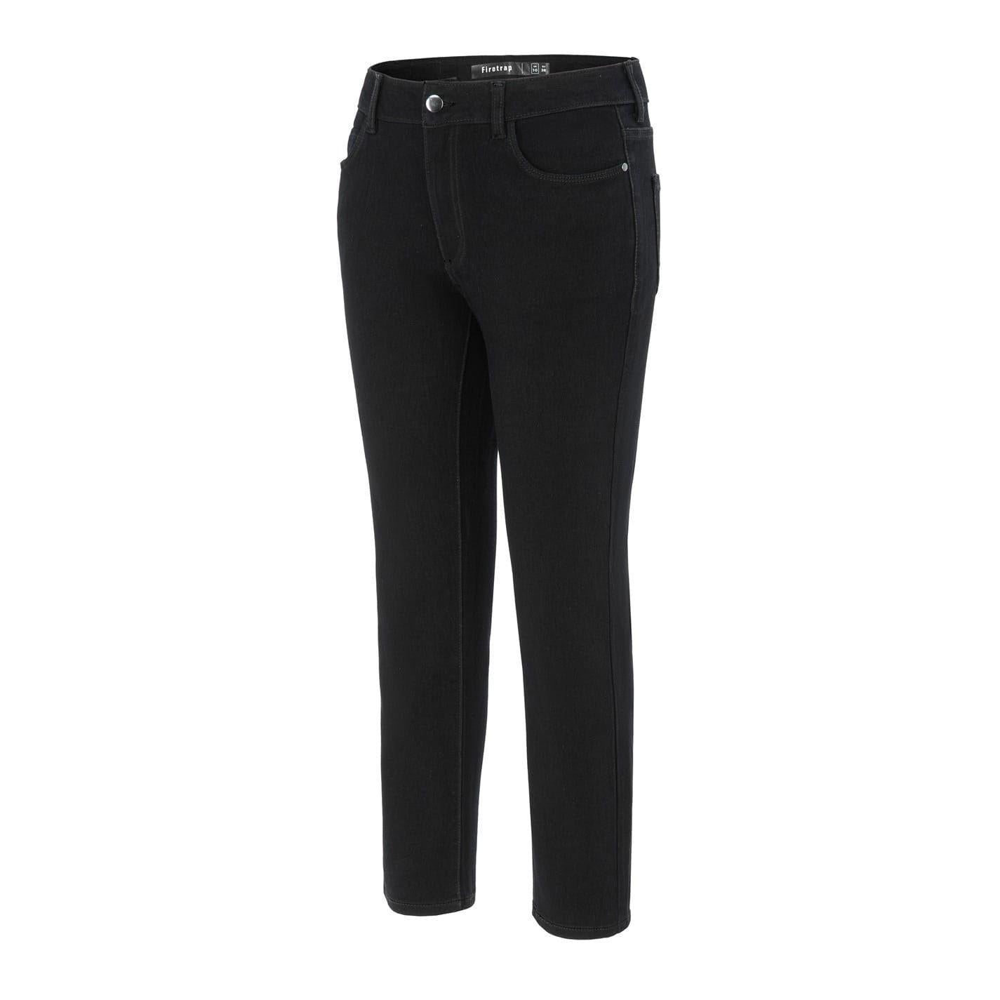 Black - Side - Firetrap Womens-Ladies Plain Slim Jeans
