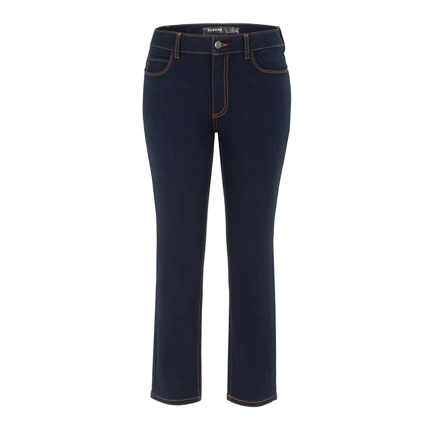 Night Blue - Front - Firetrap Womens-Ladies Plain Slim Jeans