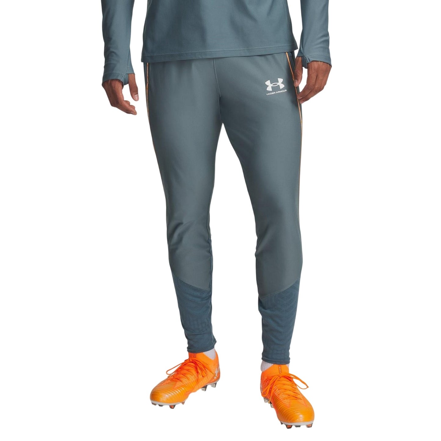 Grey-Orange - Front - Under Armour Mens Challenger Pro Athletic Trousers