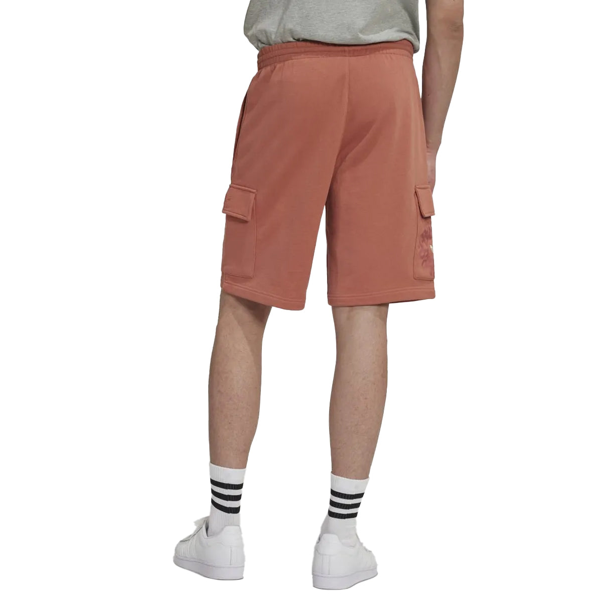 Brown - Back - Adidas Mens Ozworld Cargo Shorts