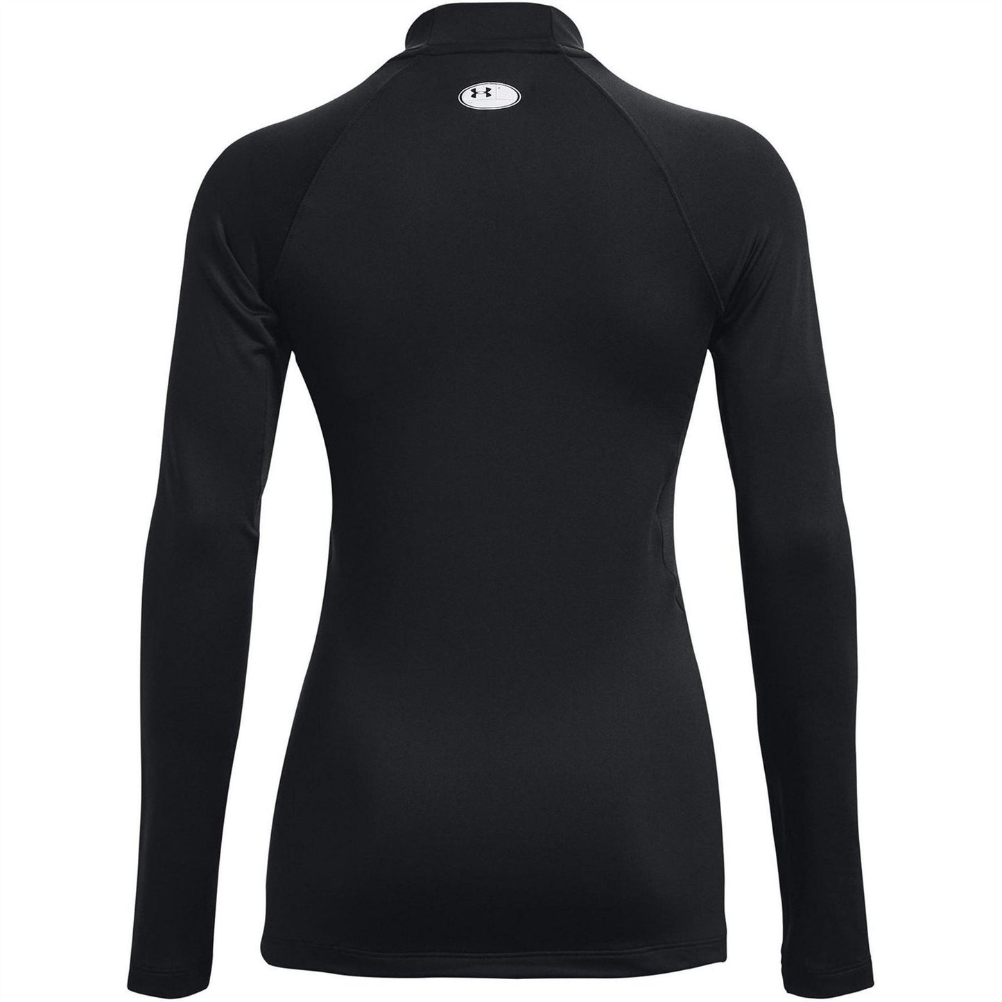 Black - Back - Under Armour Womens-Ladies Authentics Mock Neck Base Layer Top