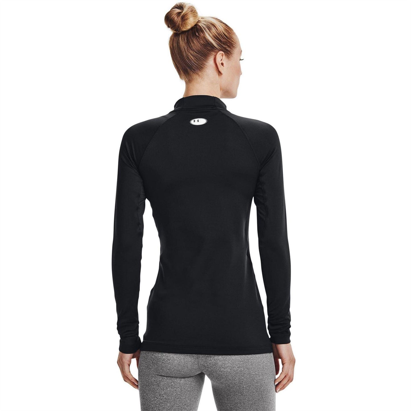Black - Lifestyle - Under Armour Womens-Ladies Authentics Mock Neck Base Layer Top