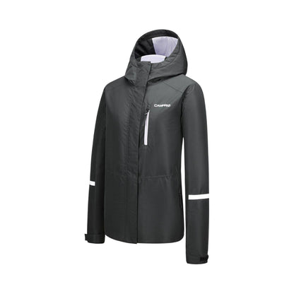 Black - Side - Campri Womens-Ladies Raised Waterproof Jacket