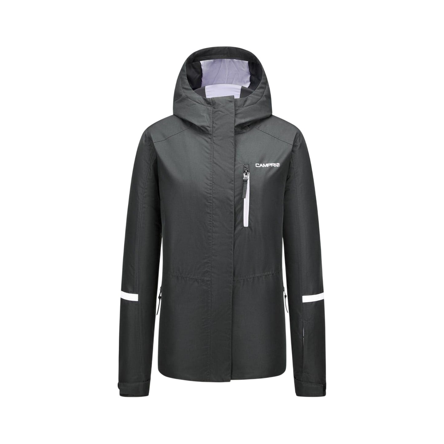 Black - Front - Campri Womens-Ladies Raised Waterproof Jacket
