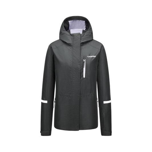 Black - Front - Campri Womens-Ladies Raised Waterproof Jacket