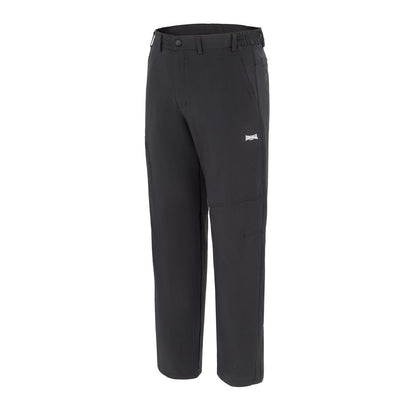 Grey - Side - Lonsdale Mens Logo Trousers
