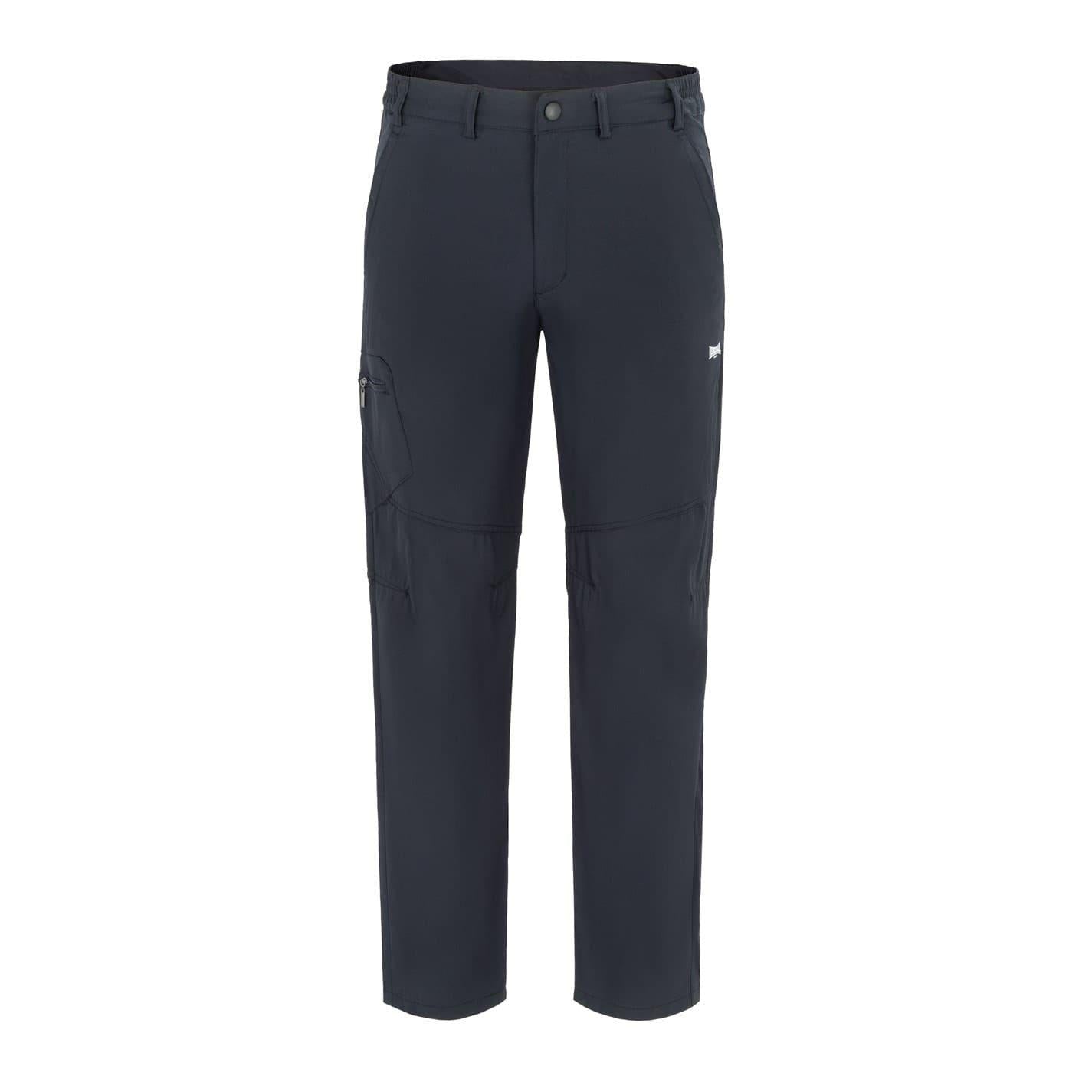 Navy - Front - Lonsdale Mens Logo Trousers