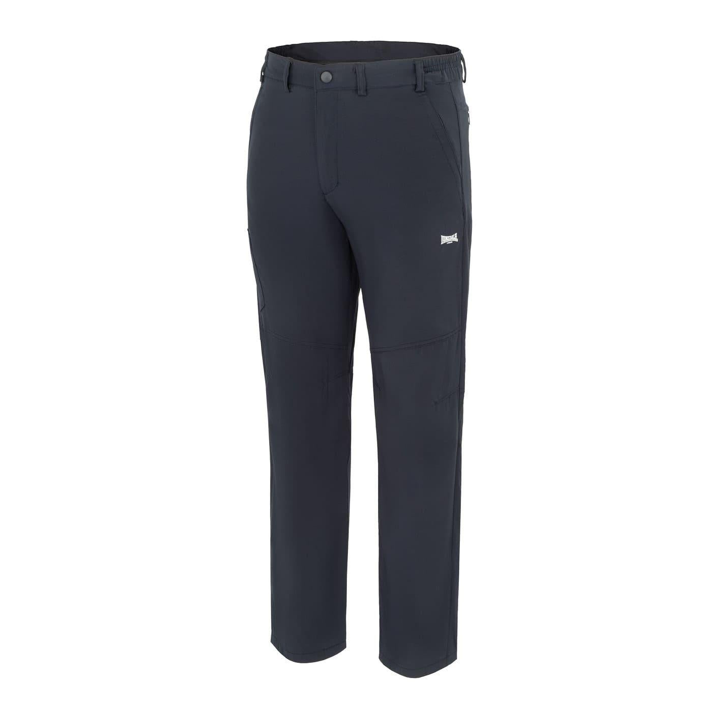 Navy - Side - Lonsdale Mens Logo Trousers