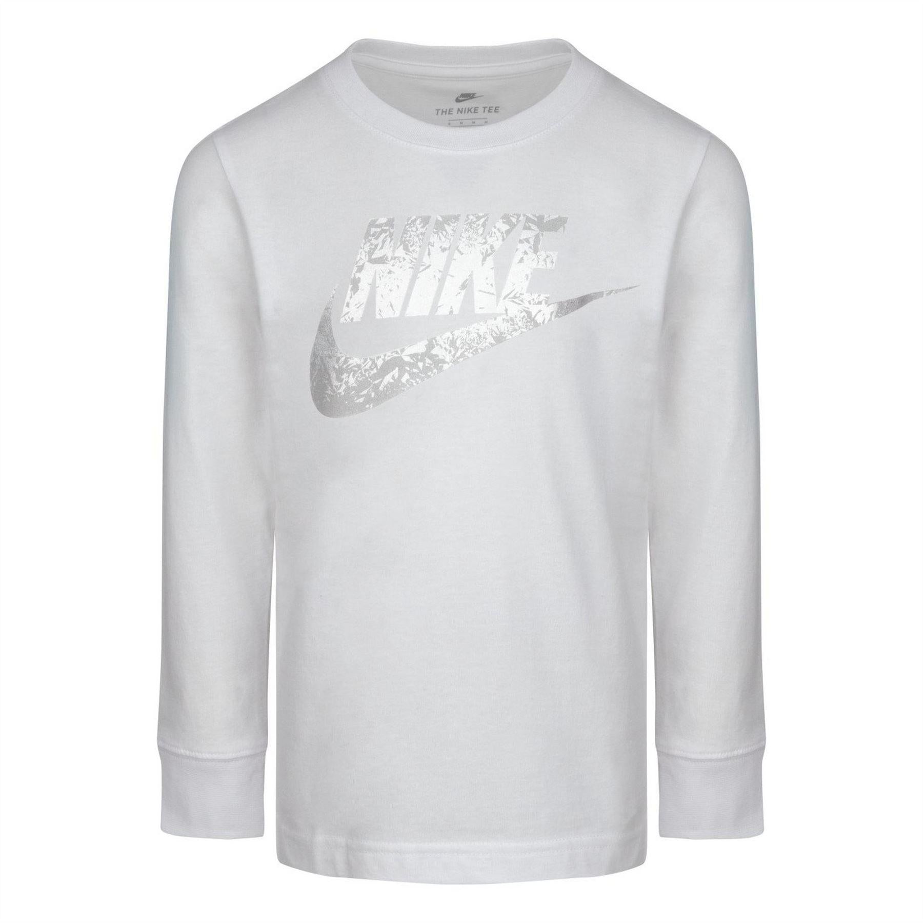 White - Front - Nike Childrens-Kids Futura Reflective Sweatshirt