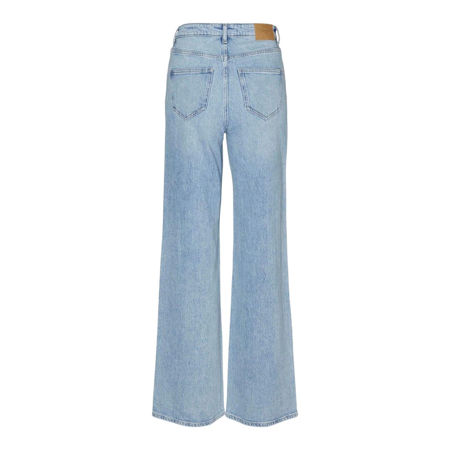 Light Blue - Back - Vero Moda Womens-Ladies Ra339 Wide Leg Jeans