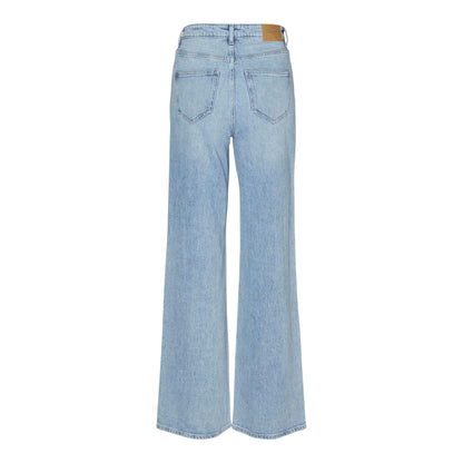 Light Blue - Back - Vero Moda Womens-Ladies Ra339 Wide Leg Jeans
