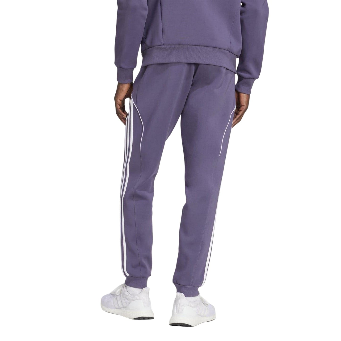 Purple - Back - Adidas Mens Manchester United FC Double Knit Tracksuit Bottoms