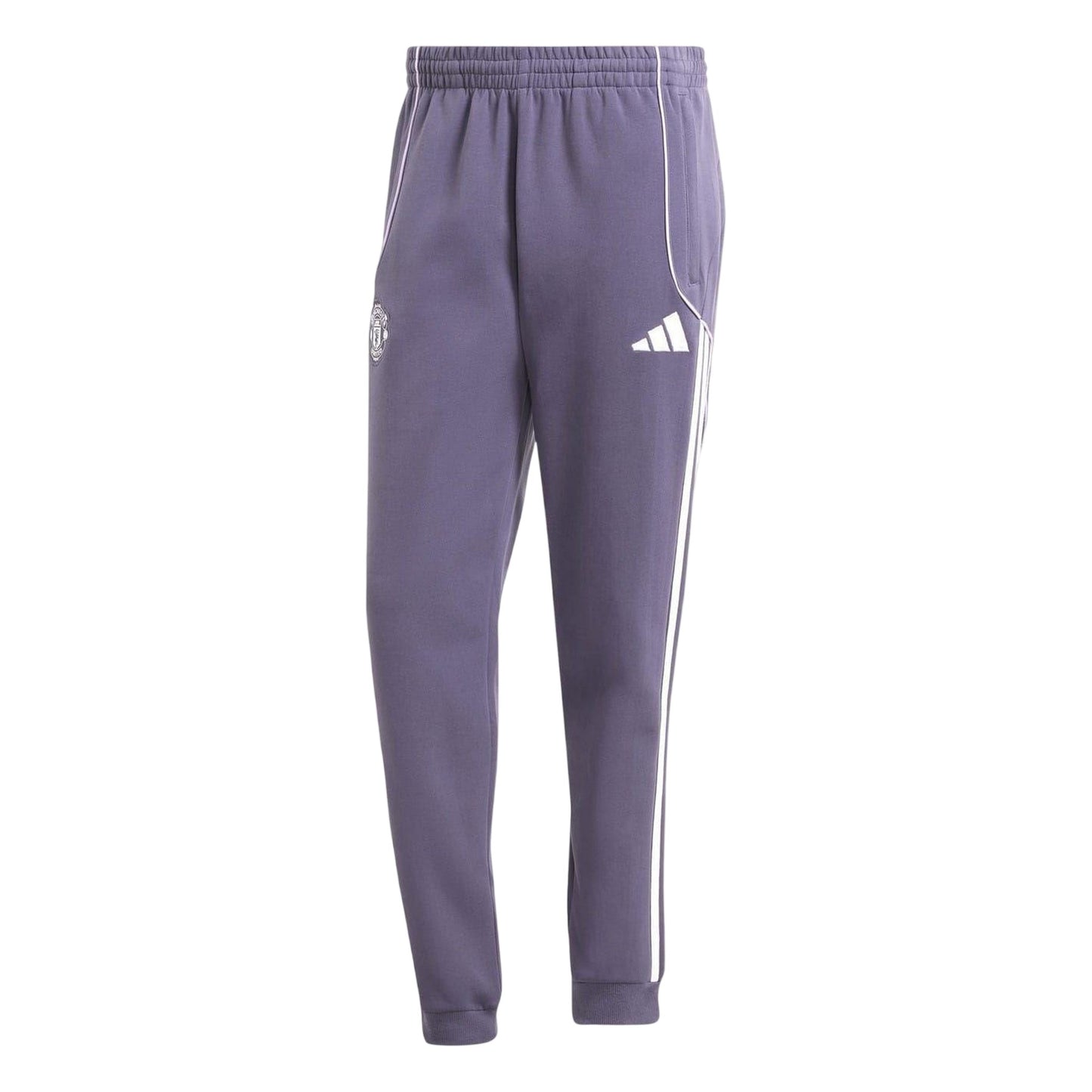 Purple - Front - Adidas Mens Manchester United FC Double Knit Tracksuit Bottoms