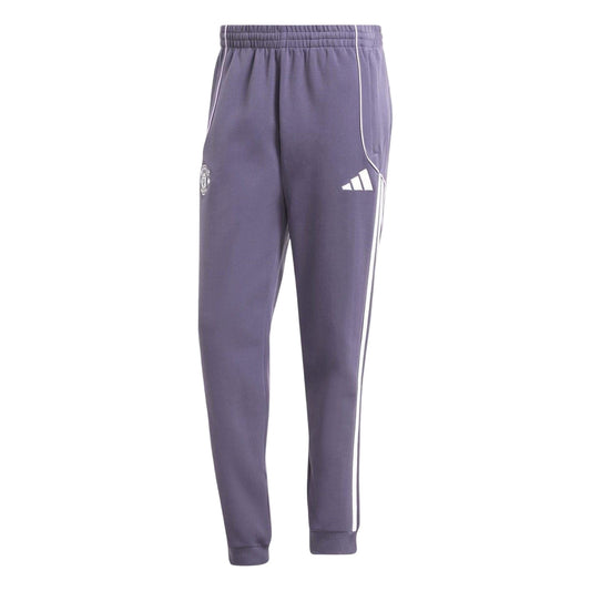 Purple - Front - Adidas Mens Manchester United FC Double Knit Tracksuit Bottoms