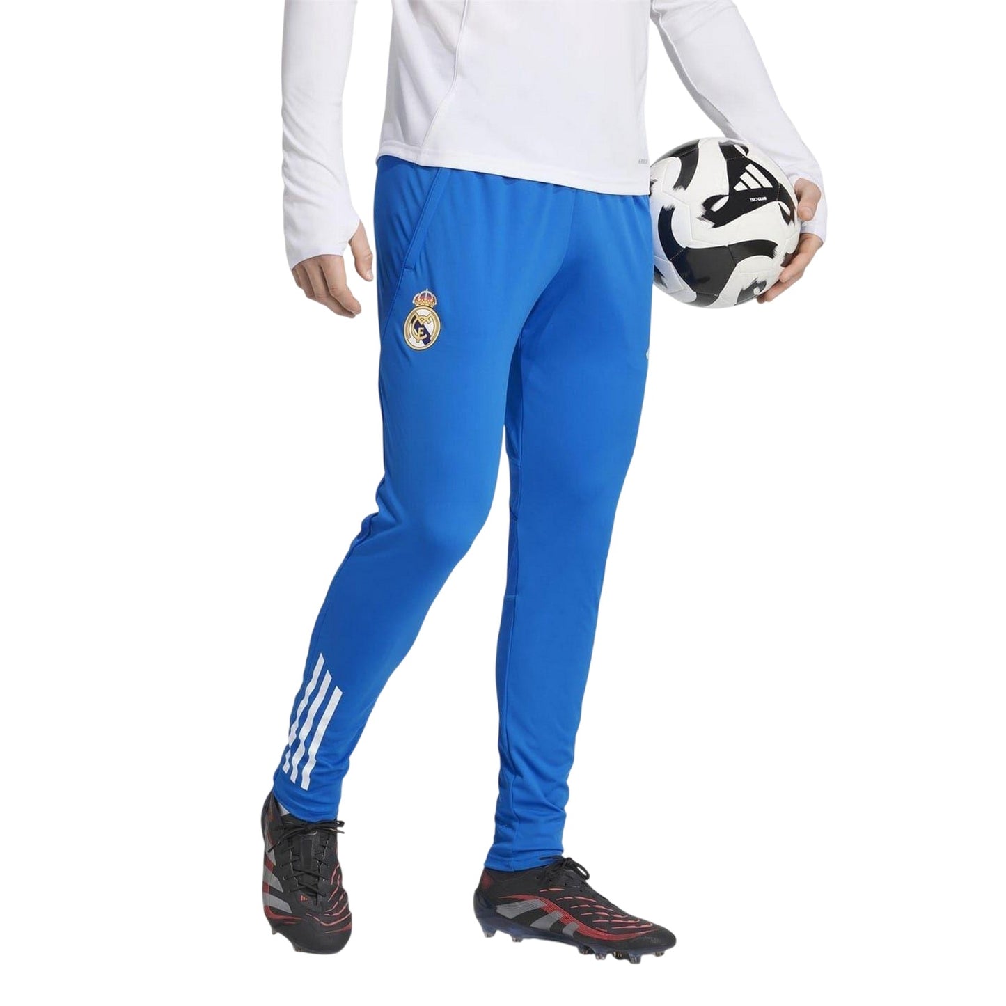 Blue - Side - Adidas Mens 2025-2026 Real Madrid CF Training Tracksuit Bottoms
