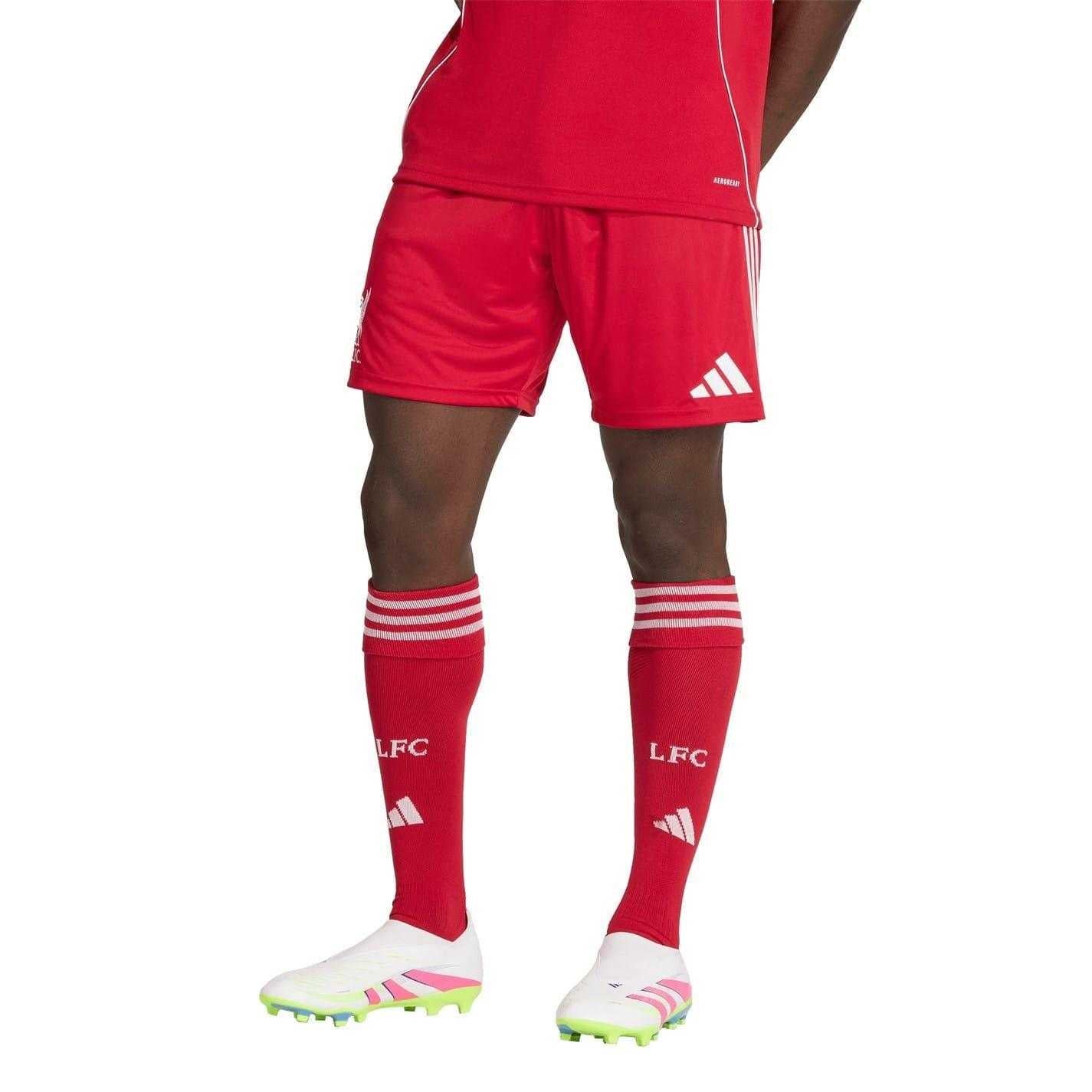 Red - Side - Adidas Mens 2025-2026 Liverpool FC Football Shorts