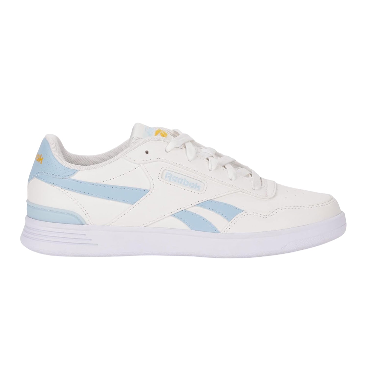 Chalk - Side - Reebok Womens-Ladies Advance Clip Leather Court Shoes