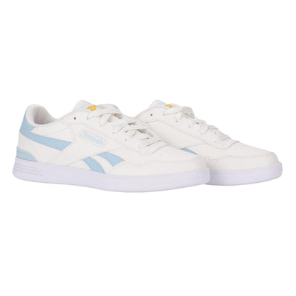 Chalk - Front - Reebok Womens-Ladies Advance Clip Leather Court Shoes