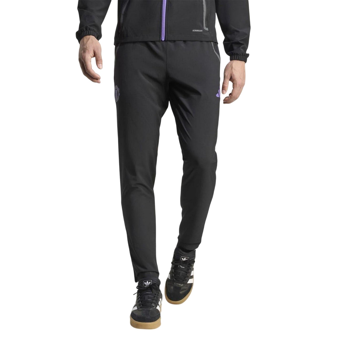 Black - Lifestyle - Adidas Mens 2025-2026 Manchester United FC Tracksuit Bottoms