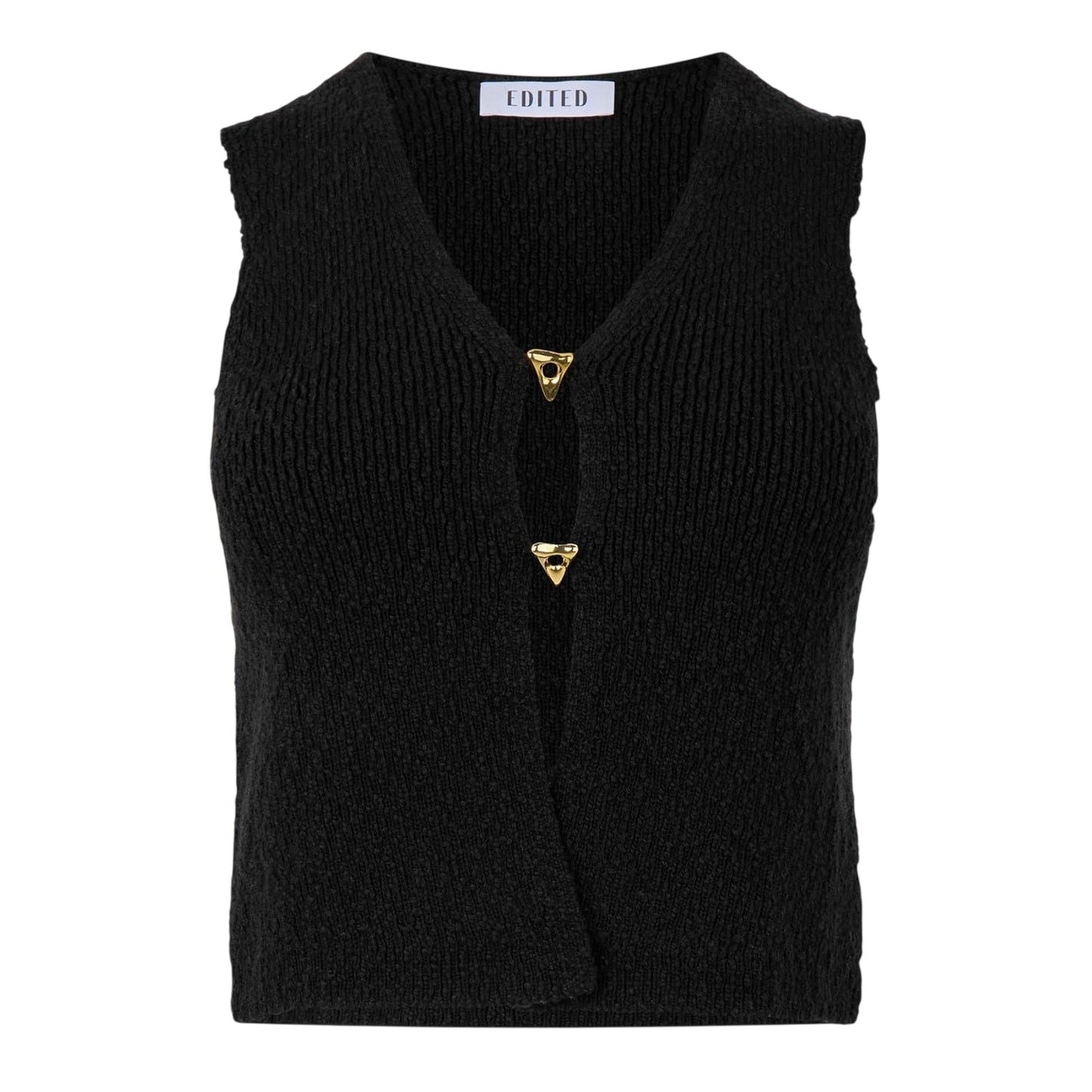 Black - Front - Edited Womens-Ladies Rike Sleeveless Vest Top