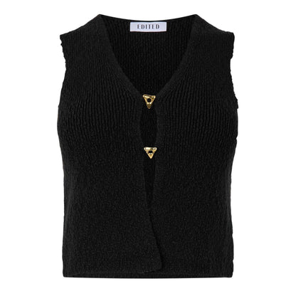 Black - Front - Edited Womens-Ladies Rike Sleeveless Vest Top