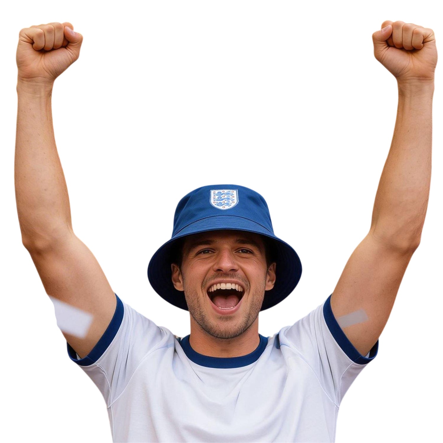 Navy-White - Back - England FA Unisex Adult Bucket Hat