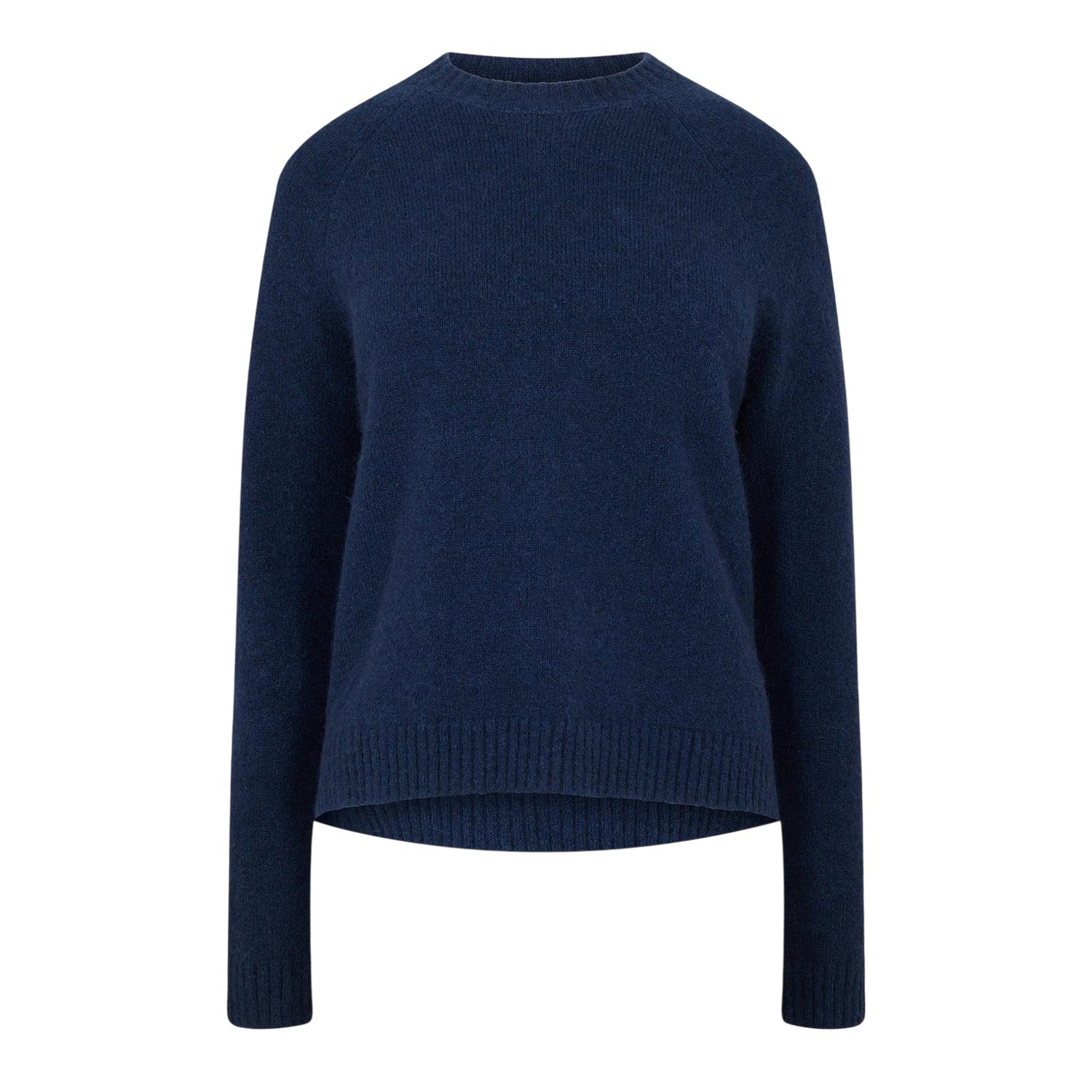 Dark Blue - Back - Boss Womens-Ladies Ribbed Mock Neck Slim Long-Sleeved T-Shirt