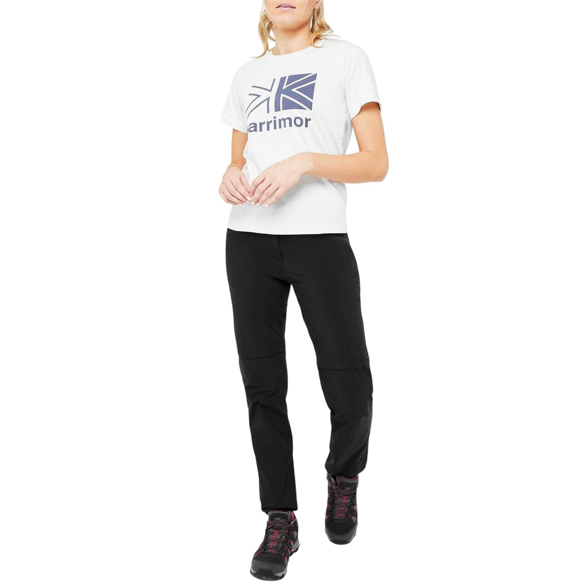 Black - Side - Karrimor Womens-Ladies Panther Zip-Off Trousers