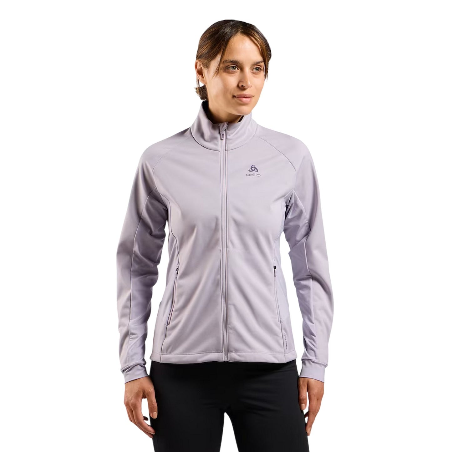 Lilac - Side - Odlo Womens-Ladies Brensholmen High-Neck Soft Shell Jacket