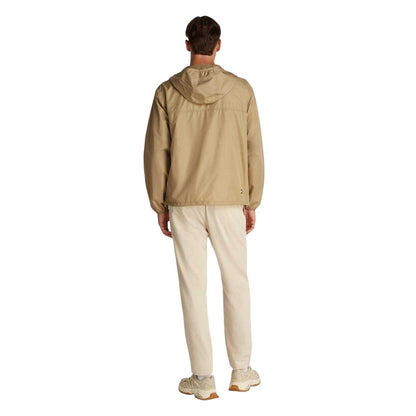 Tan - Back - Tommy Jeans Mens Elasticated Cuff Relaxed Fit Windbreak