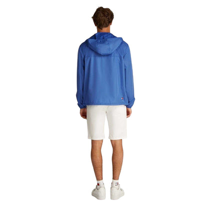 Blue - Back - Tommy Jeans Mens Elasticated Cuff Relaxed Fit Windbreak