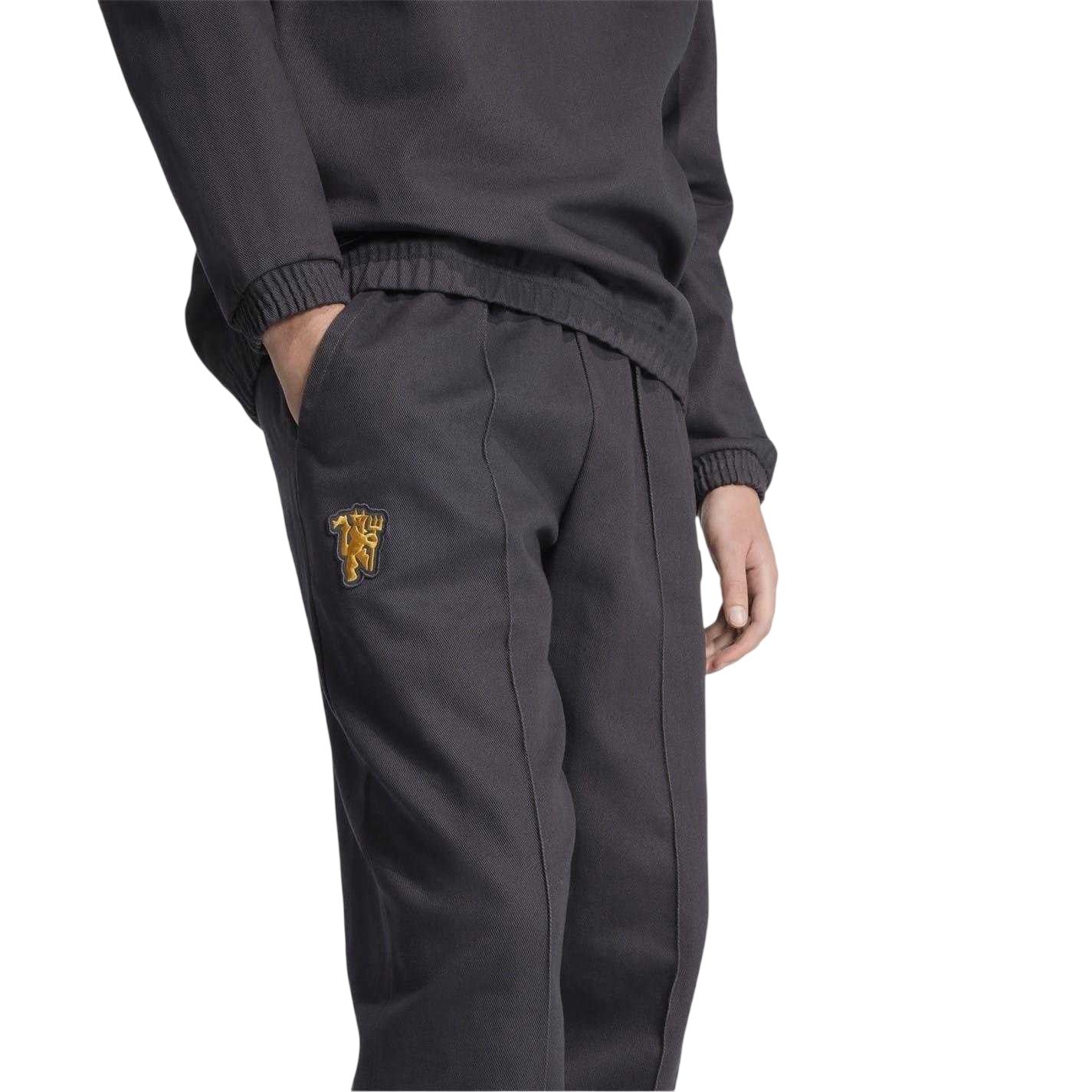 Black - Side - Adidas Mens Manchester United FC Tracksuit Bottoms