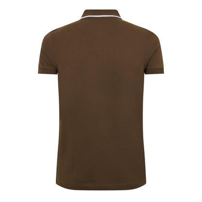 Brown - Back - Boss Mens Firenze Short-Sleeved Polo Shirt