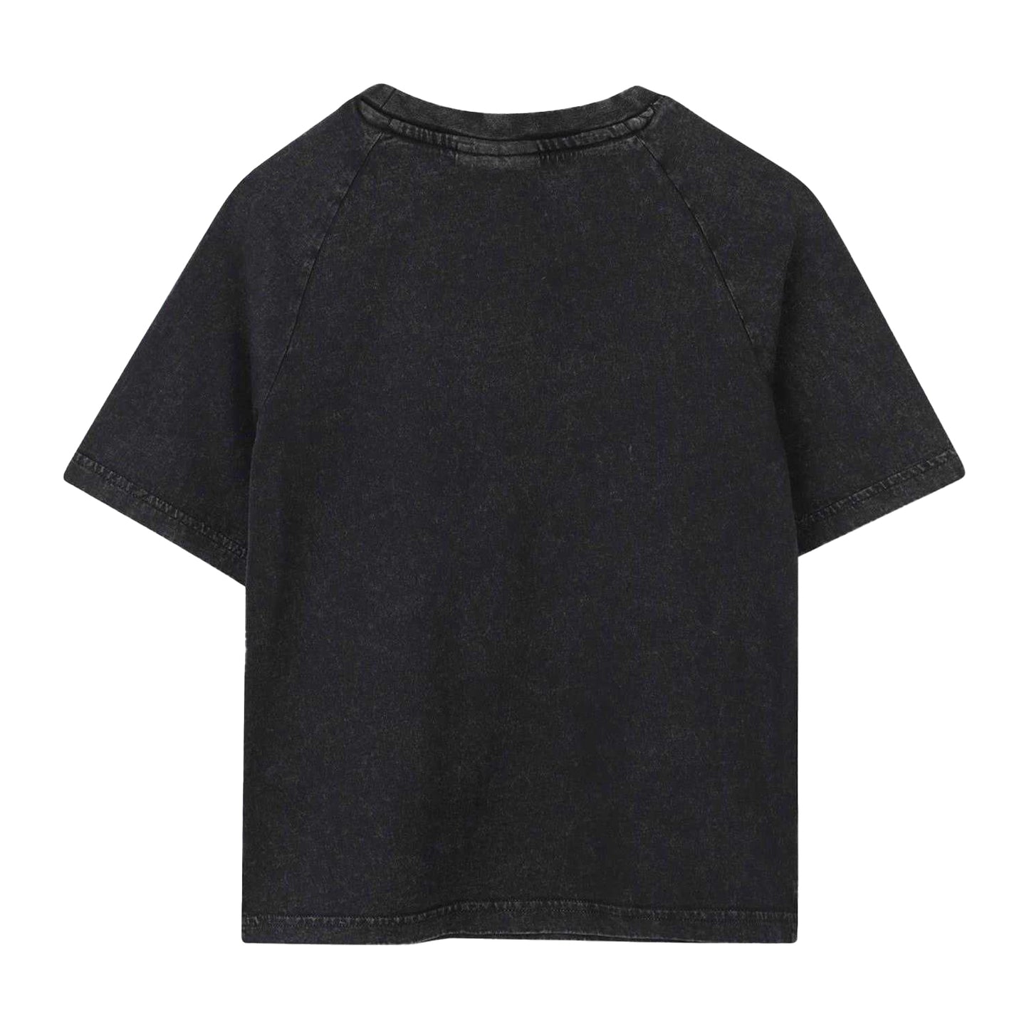 Black - Back - Hugo Childrens-Kids Lettering Washed Raglan T-Shirt