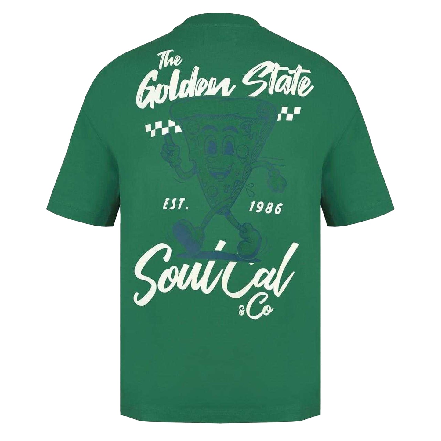 Green - Back - SoulCal Mens Fast Food Oversized T-Shirt