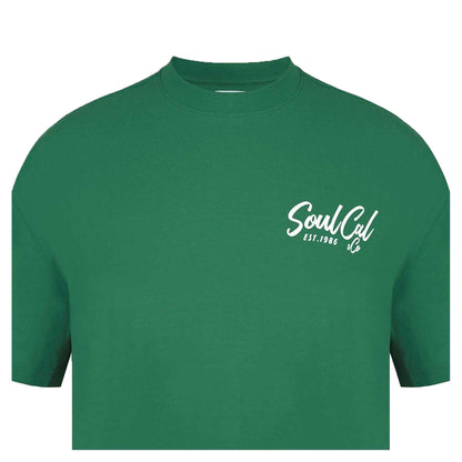 Green - Side - SoulCal Mens Fast Food Oversized T-Shirt