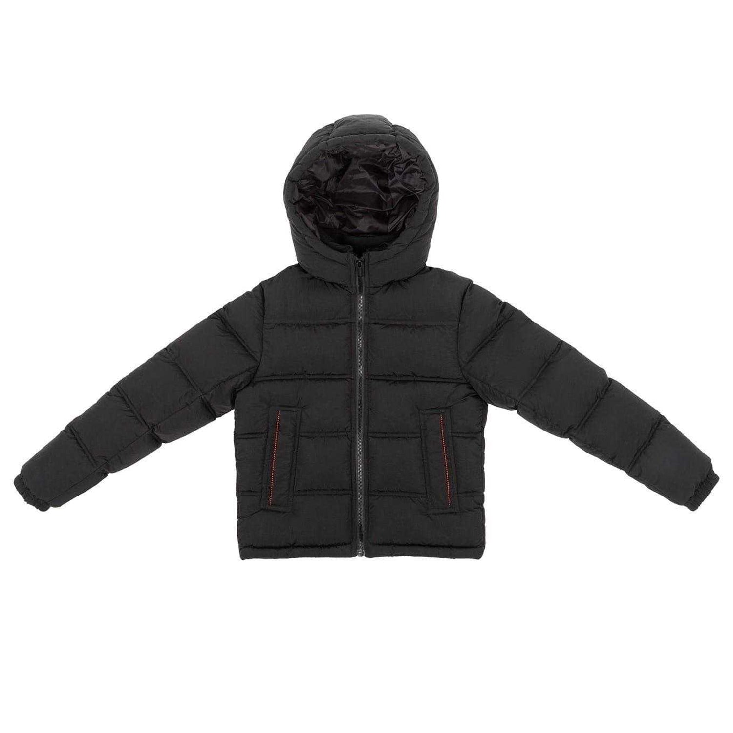 Black - Front - Firetrap Childrens-Kids Full Zip Puffer Jacket