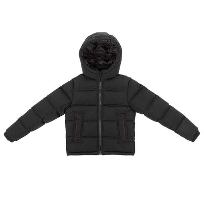 Black - Front - Firetrap Childrens-Kids Full Zip Puffer Jacket