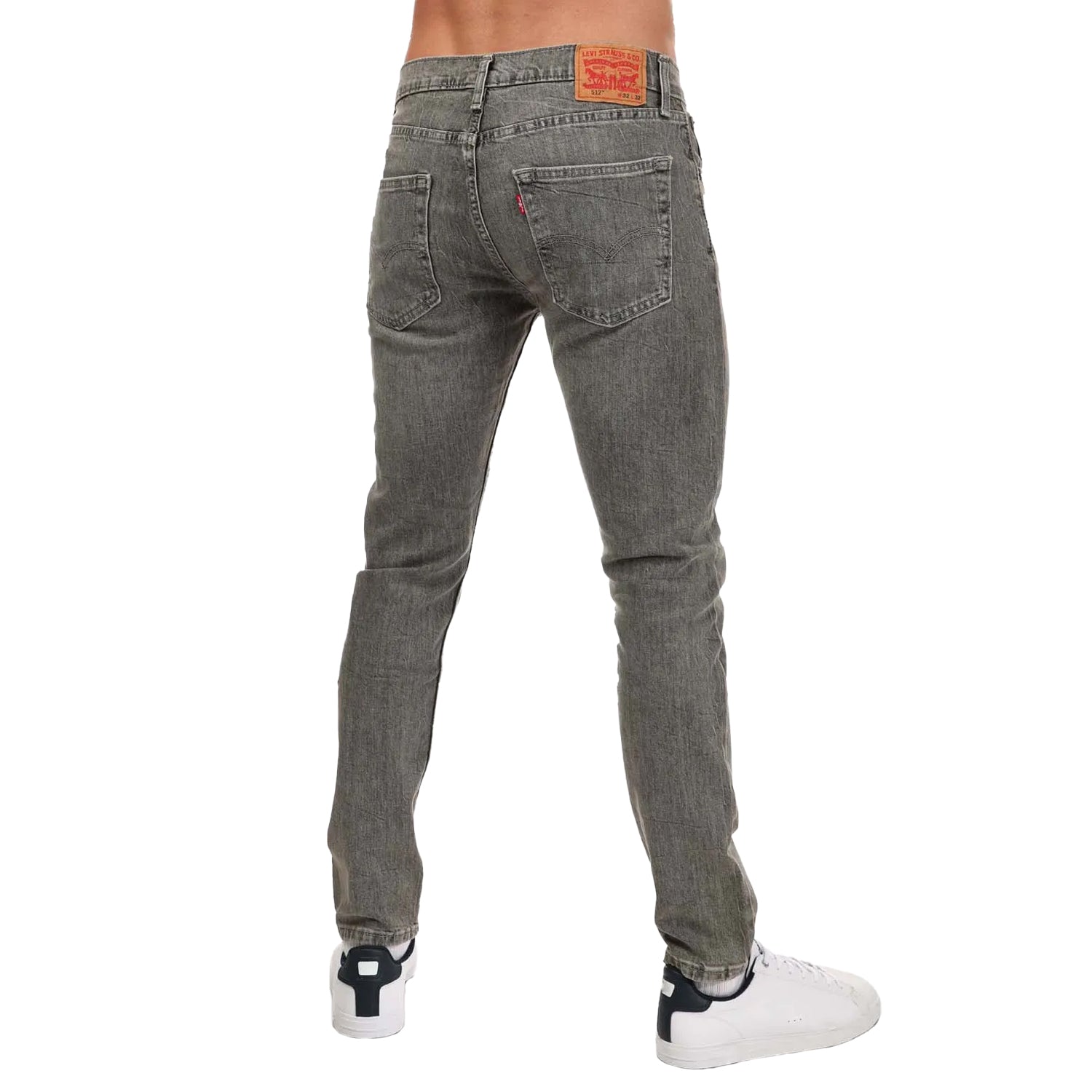 Grey - Back - Levis Mens 512 Little Love Tapered Leg Slim Jeans