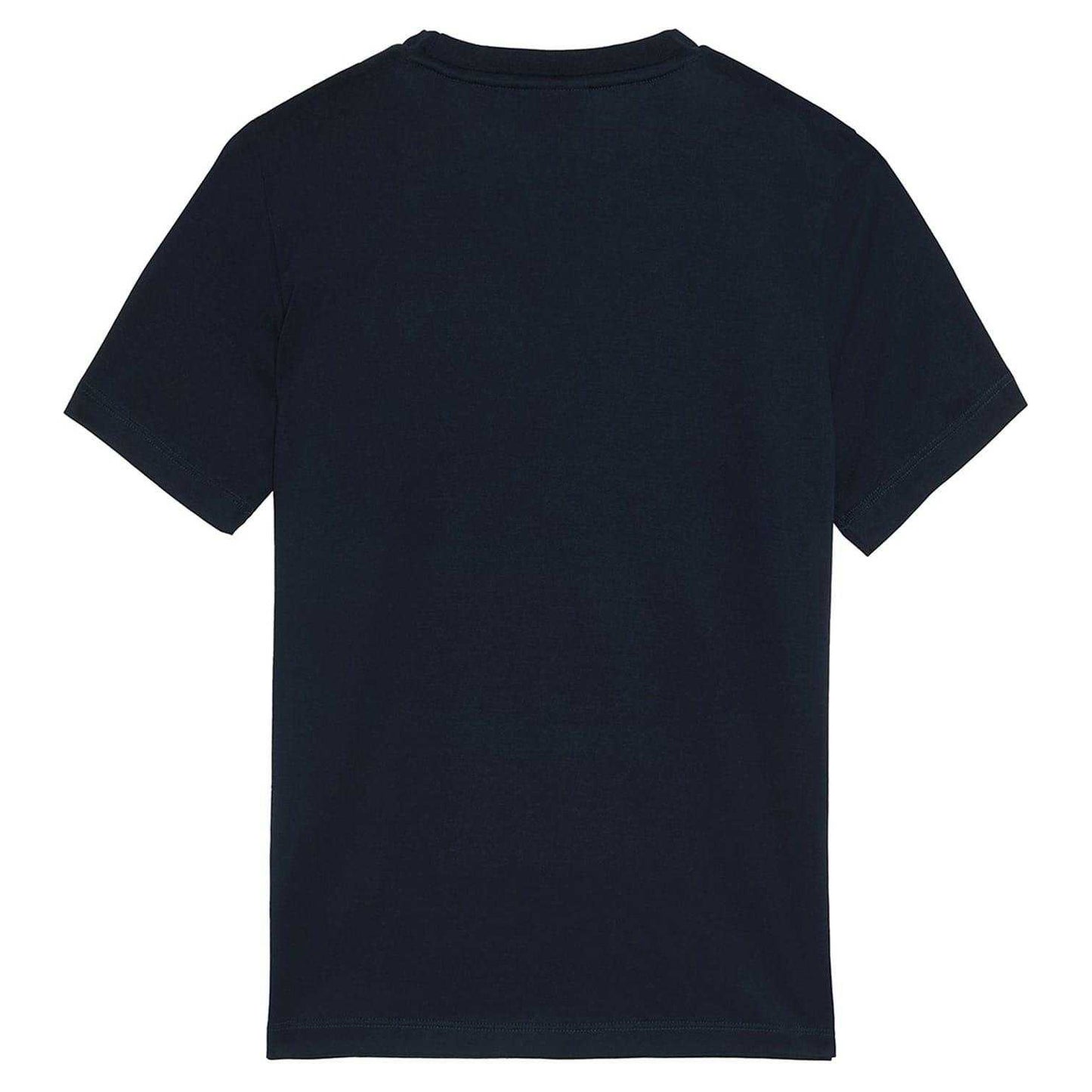 Dark Navy - Back - Lyle & Scott Childrens-Kids Tonal Embroidered T-Shirt